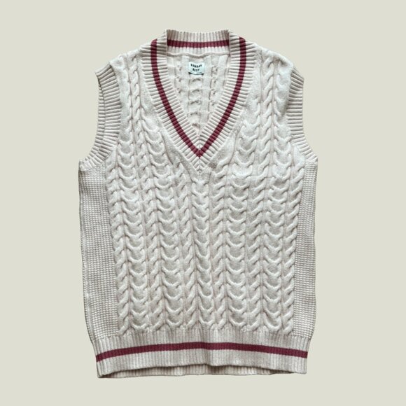 Like Aritzia New Sunday Best Winston Pink Long Sweater Vest - Picture 1 of 4